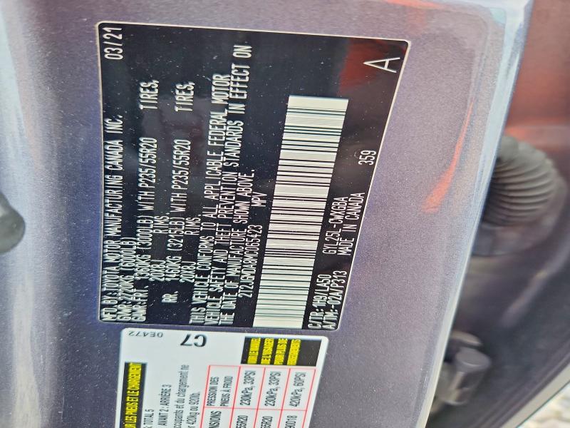 2021 Lexus Rx მანქანა იყიდება აუქციონზე, vin: 2T2JGMDA8MC065423, აუქციონის ნომერი: 52958816