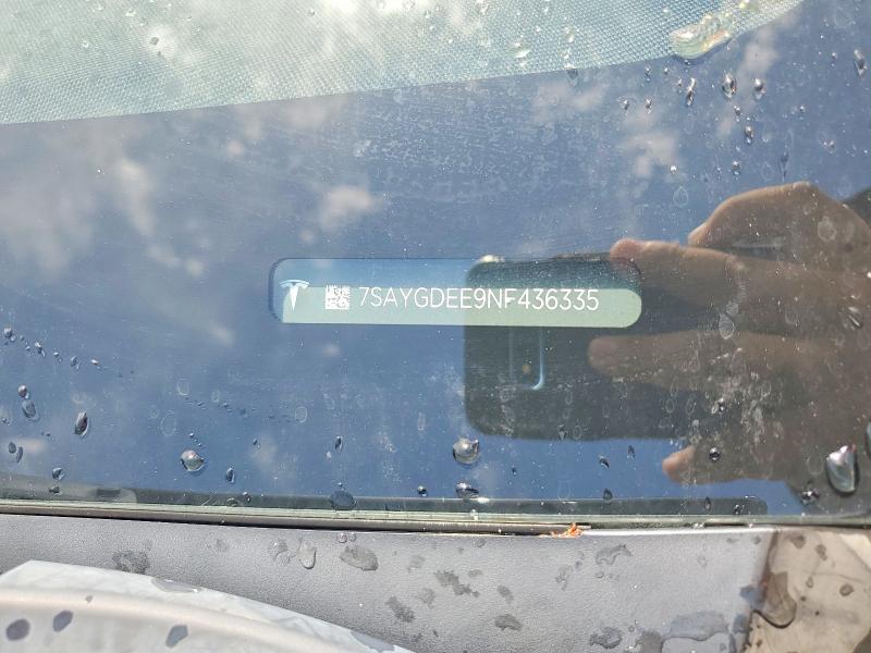 Продажа на аукционе авто 2022 Tesla Model Y, vin: 7SAYGDEE9NF436335, номер лота: 53800636