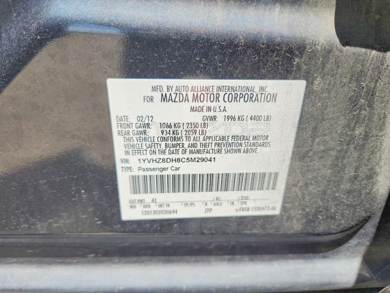 Aukcja sprzedaży 2012 Mazda 6, vin: 1YVHZ8DH8C5M29041, numer aukcji: 55676926