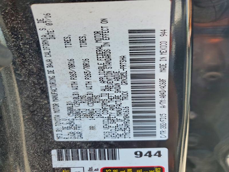 Aukcja sprzedaży 2016 Toyota Tacoma, vin: 3TMCZ5AN9GM041616, numer aukcji: 54459276