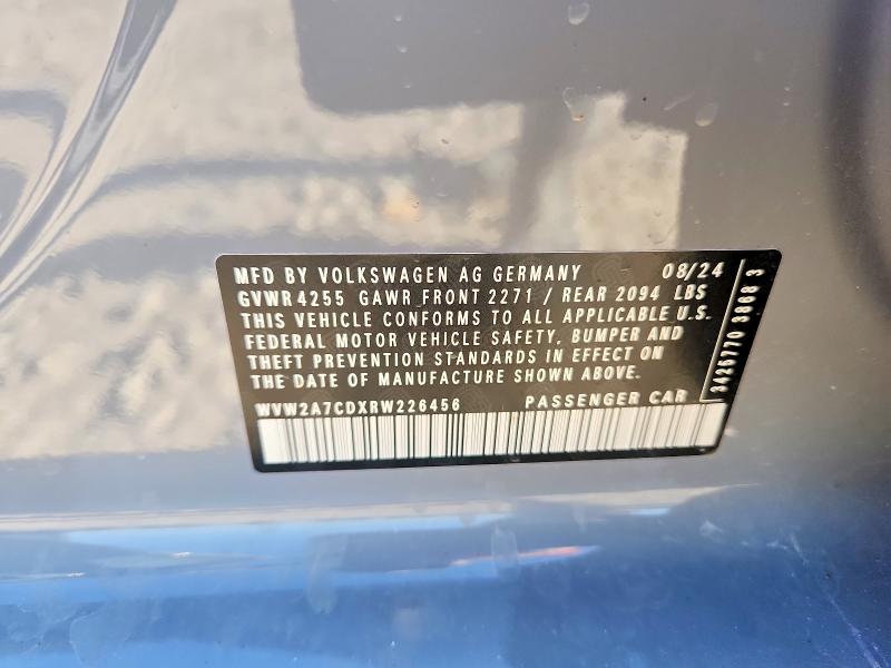 Продаж на аукціоні авто 2024 Volkswagen Gti, vin: WVW2A7CDXRW226456, номер лоту: 53005656