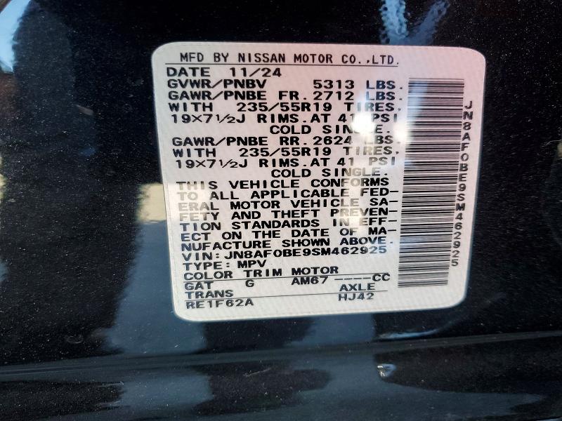 Aukcja sprzedaży 2025 Nissan Ariya, vin: JN8AF0BE9SM462925, numer aukcji: 53292146