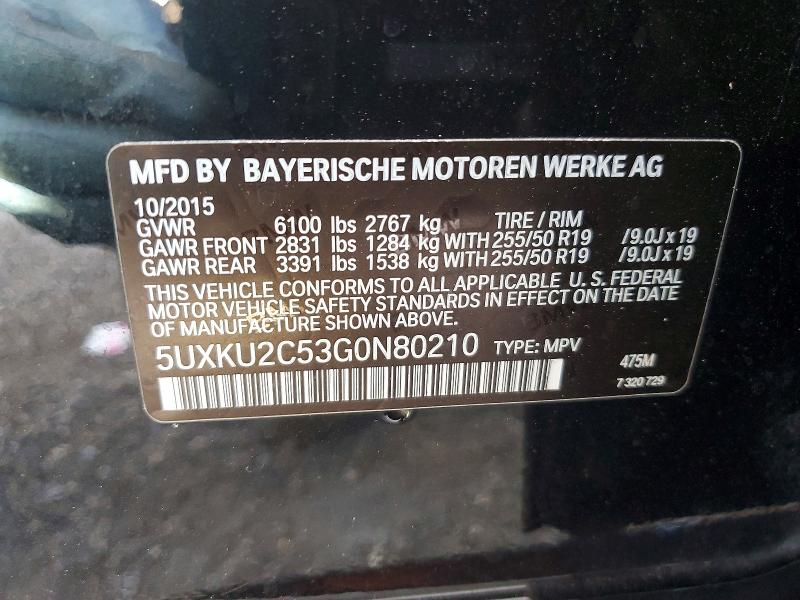 Aukcja sprzedaży 2016 Bmw X6, vin: 5UXKU2C53G0N80210, numer aukcji: 54216266