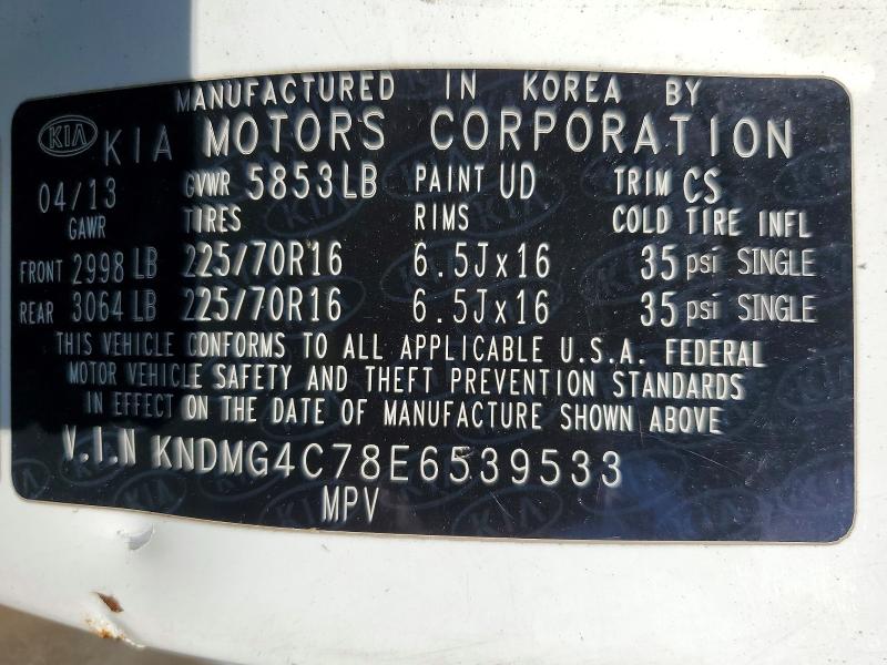 Продаж на аукціоні авто 2014 Kia Sedona, vin: KNDMG4C78E6539533, номер лоту: 53883856