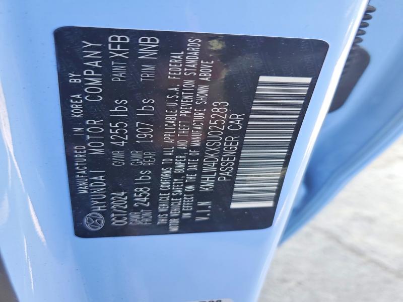 53999536 :رقم المزاد ، KMHLW4DKXSU025283 vin ، 2025 Hyundai Elantra N مزاد بيع