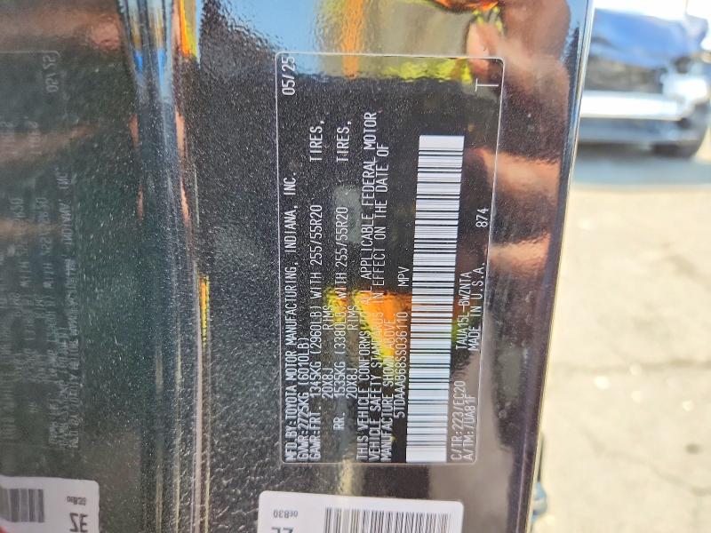 2025 Lexus Tx 350 მანქანა იყიდება აუქციონზე, vin: 5TDAAAB68SS036110, აუქციონის ნომერი: 53523306
