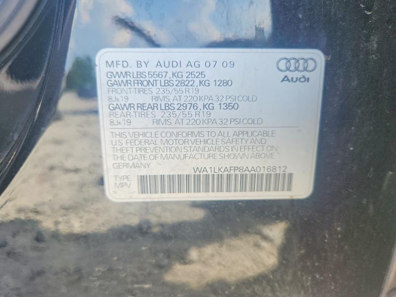 Auction sale of the 2010 Audi Q5, vin: WA1LKAFP8AA016812, lot number: 53950546