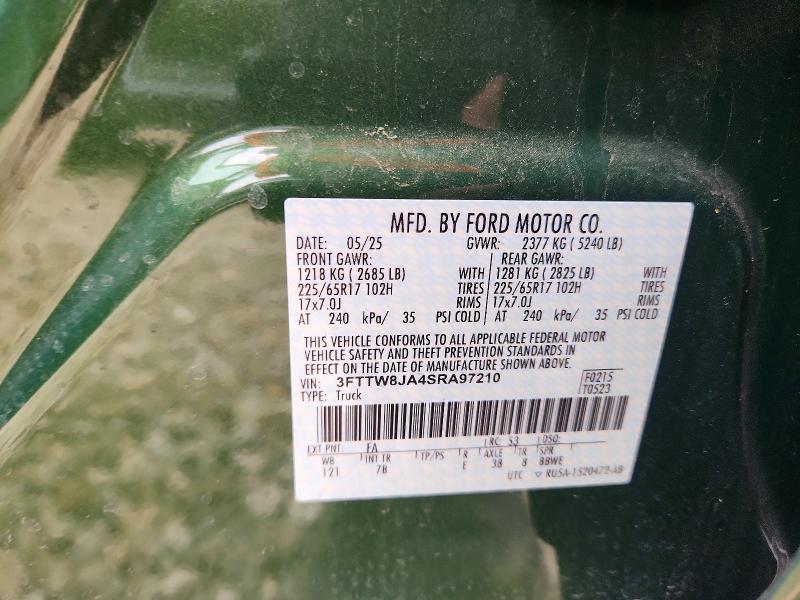 Продаж на аукціоні авто 2025 Ford Maverick, vin: 3FTTW8JA4SRA97210, номер лоту: 52698596