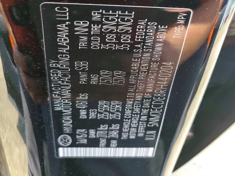 Продажа на аукционе авто 2024 Hyundai Tucson, vin: 5NMJECDE8RH440204, номер лота: 54059026