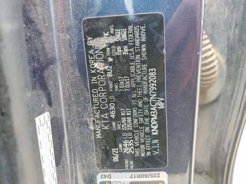 52237356 :رقم المزاد ، KNDPM3AC7N7992083 vin ، 2022 Kia Sportage مزاد بيع