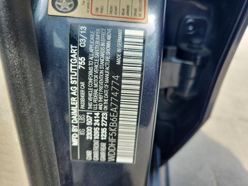 54223886 :رقم المزاد ، WDDHF5KB6EA774774 vin ، 2014 Mercedes-benz E مزاد بيع