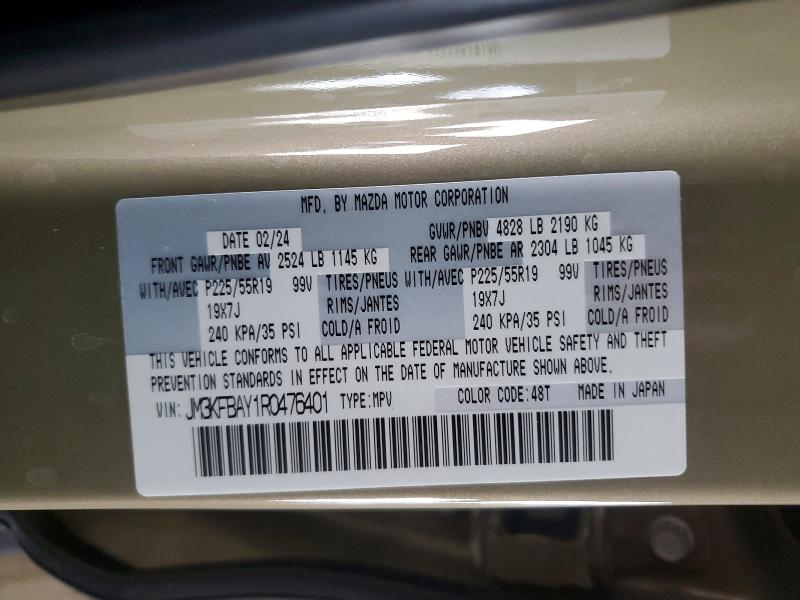 51870576 :رقم المزاد ، JM3KFBAY1R0476401 vin ، 2024 Mazda Cx-5 مزاد بيع
