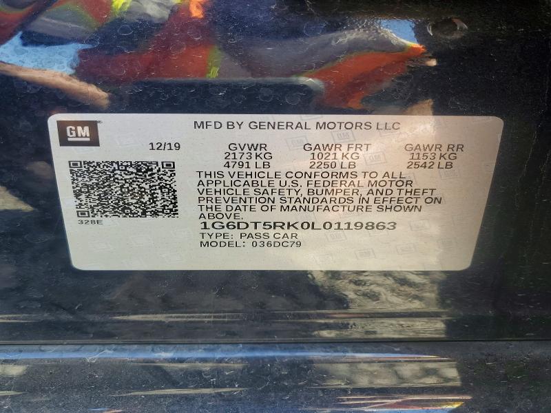 52949226 :رقم المزاد ، 1G6DT5RK0L0119863 vin ، 2020 Cadillac Ct5 مزاد بيع