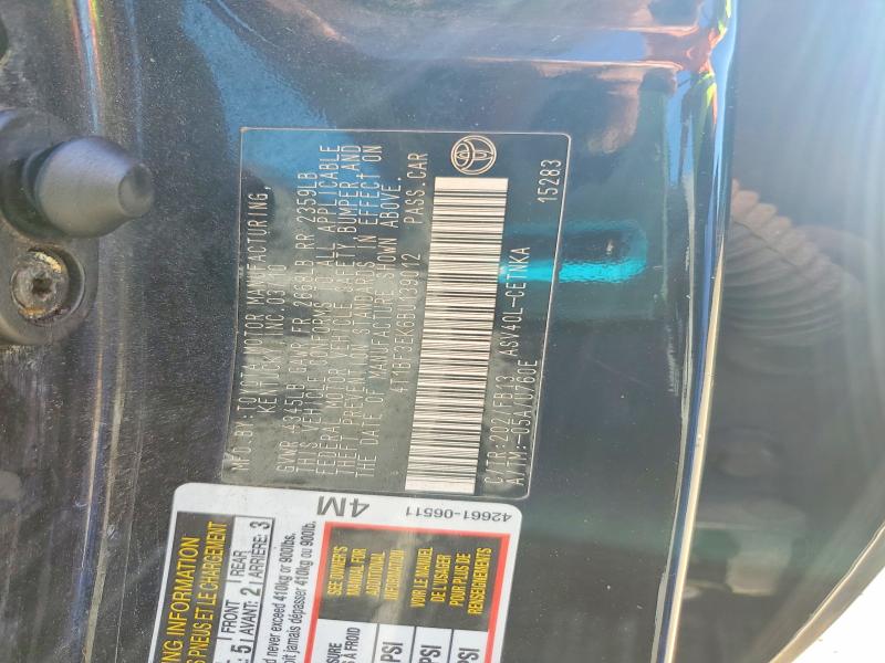 51269076 :رقم المزاد ، 4T1BF3EK6BU139012 vin ، 2011 Toyota Camry مزاد بيع