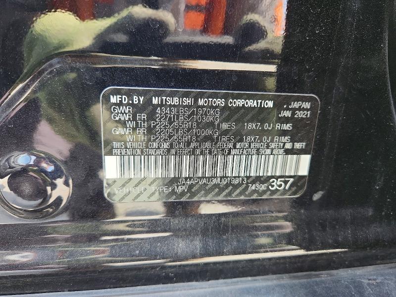 Продажа на аукционе авто 2021 Mitsubishi Outlander Sport, vin: JA4APVAU3MU019813, номер лота: 52829896