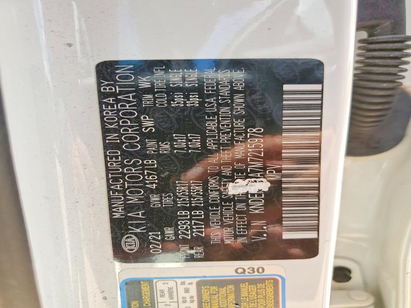 Aukcja sprzedaży 2021 Kia Seltos, vin: KNDEPCAA7M7215978, numer aukcji: 54705516