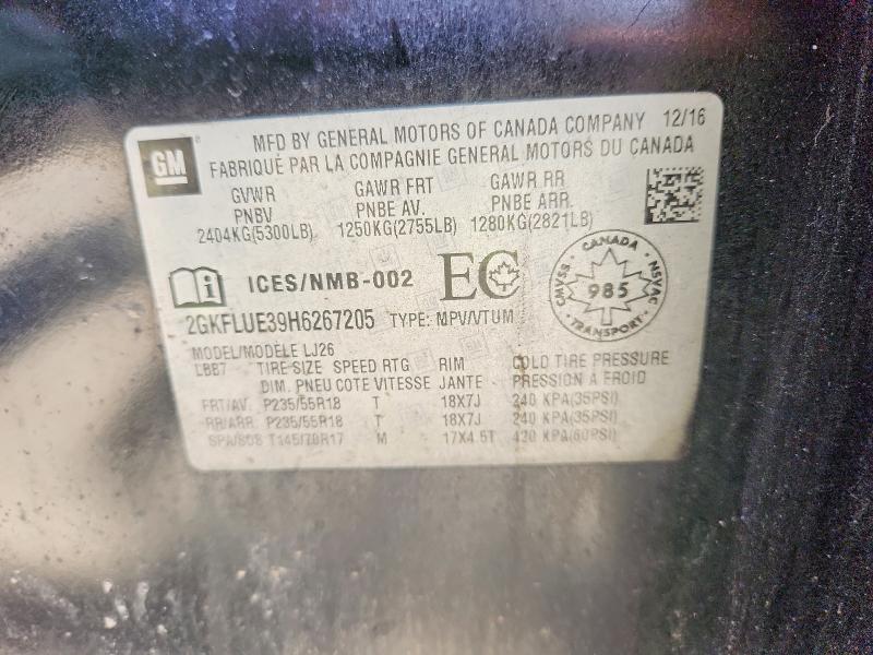 2017 Gmc Terrain მანქანა იყიდება აუქციონზე, vin: 2GKFLUE39H6267205, აუქციონის ნომერი: 55243456