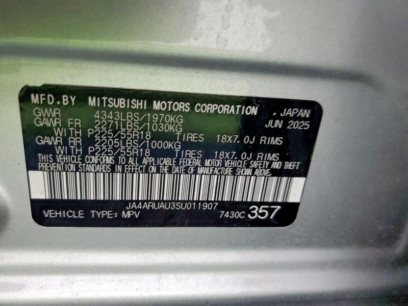 Продаж на аукціоні авто 2025 Mitsubishi Outlander Sport, vin: JA4ARUAU3SU011907, номер лоту: 52936706
