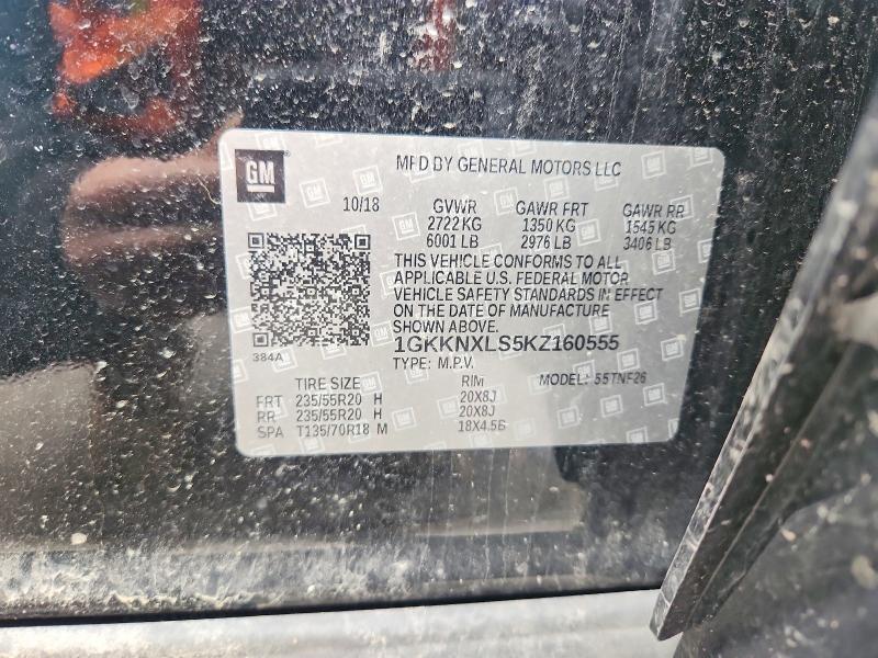 Продаж на аукціоні авто 2019 Gmc Acadia, vin: 1GKKNXLS5KZ160555, номер лоту: 52895566