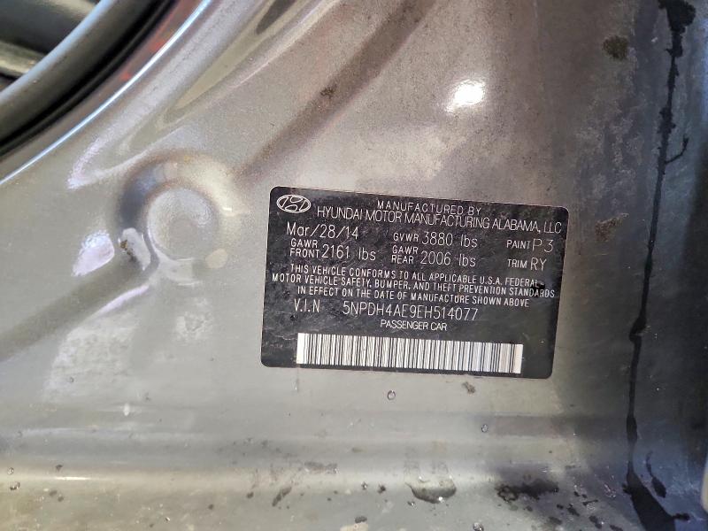 54517306 :رقم المزاد ، 5NPDH4AE9EH514077 vin ، 2014 Hyundai Elantra مزاد بيع