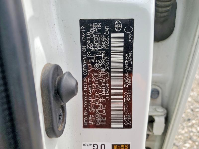 2020 Toyota Prius Prime მანქანა იყიდება აუქციონზე, vin: JTDKARFP9L3137617, აუქციონის ნომერი: 52216496