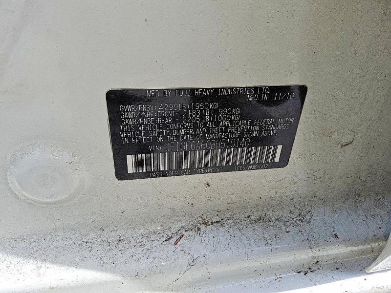 Продаж на аукціоні авто 2011 Subaru Impreza, vin: JF1GE6A60BH510140, номер лоту: 52362546
