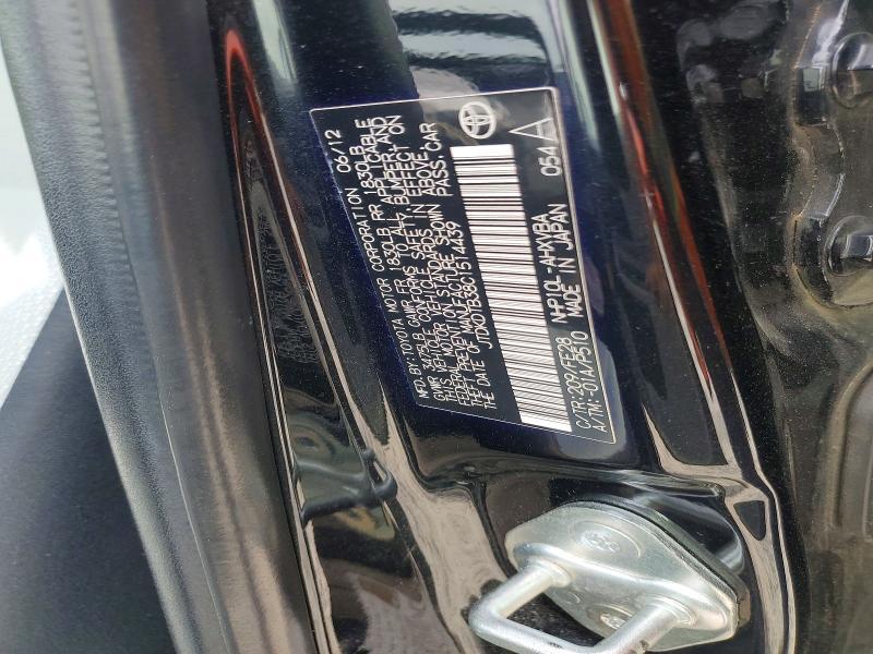53166346 :رقم المزاد ، JTDKDTB38C1514439 vin ، 2012 Toyota Prius C مزاد بيع