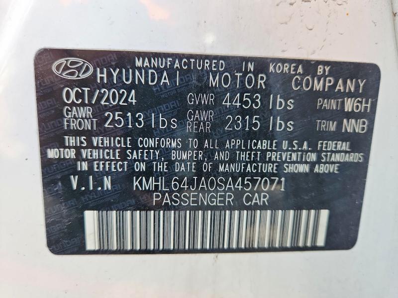 Продажа на аукционе авто 2025 Hyundai Sonata, vin: KMHL64JA0SA457071, номер лота: 53344406