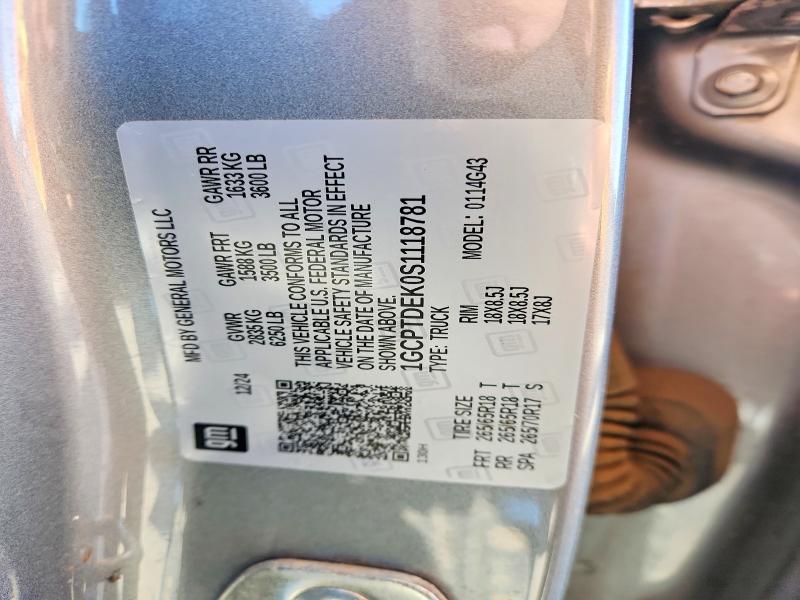 54150616 :رقم المزاد ، 1GCPTDEK0S1118781 vin ، 2025 Chevrolet Colorado مزاد بيع
