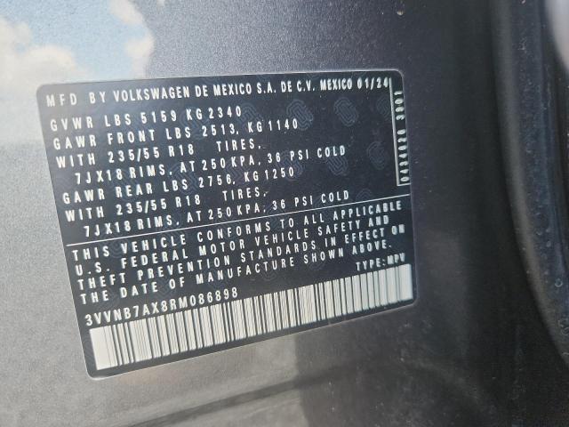 51632006 :رقم المزاد ، 3VVNB7AX8RM086898 vin ، 2024 Volkswagen Tiguan مزاد بيع