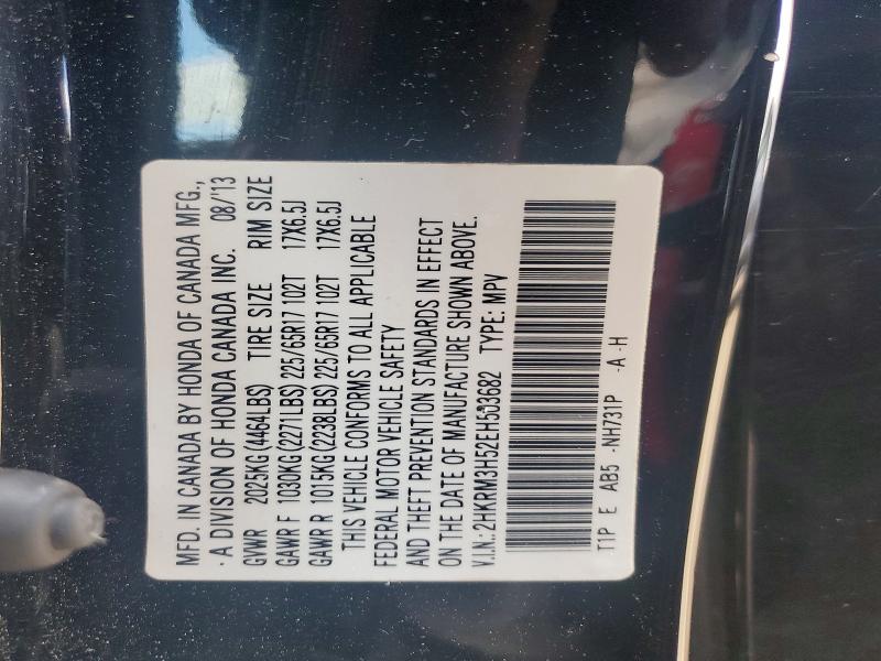 Продажа на аукционе авто 2014 Honda Cr-v, vin: 2HKRM3H52EH503682, номер лота: 52602466