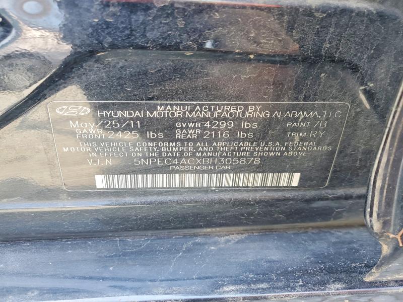 Продажа на аукционе авто 2011 Hyundai Sonata, vin: 5NPEC4ACXBH305878, номер лота: 54460616