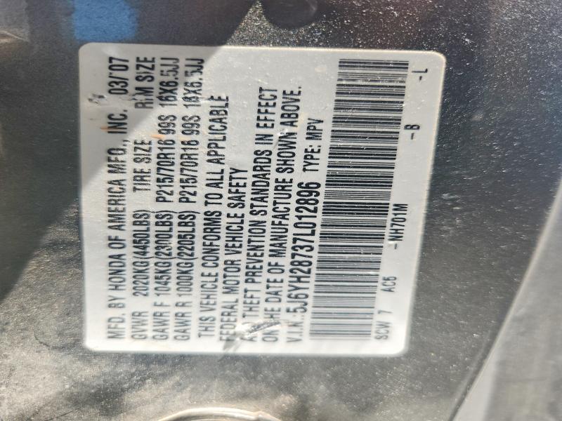 Aukcja sprzedaży 2007 Honda Element, vin: 5J6YH28737L012896, numer aukcji: 54676646