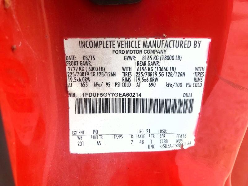 Продаж на аукціоні авто 2016 Ford F550, vin: 1FDUF5GY7GEA60214, номер лоту: 53920636