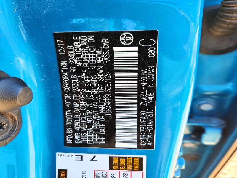 54928936 :رقم المزاد ، JTDKARFP2H3067126 vin ، 2017 Toyota Prius Prime مزاد بيع