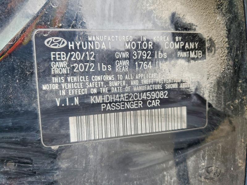 Продаж на аукціоні авто 2012 Hyundai Elantra, vin: KMHDH4AE2CU459082, номер лоту: 53998726