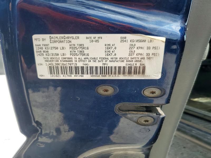 Продажа на аукционе авто 2006 Jeep Liberty, vin: 1J4GL38K16W170719, номер лота: 53593236