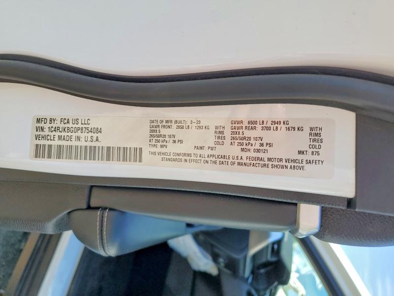 Продажа на аукционе авто 2023 Jeep Grand Cherokee, vin: 1C4RJKBG0P8754084, номер лота: 55436646