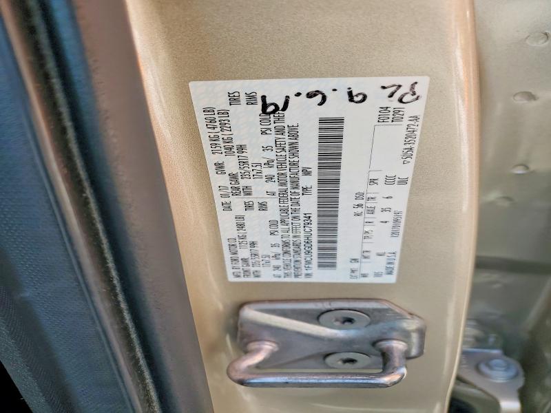 Продажа на аукционе авто 2017 Ford Escape, vin: 1FMCU9GD6HUC79341, номер лота: 55463656