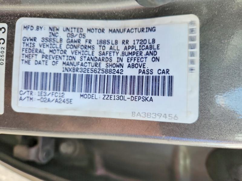 54678866 :رقم المزاد ، 1NXBR32E56Z588242 vin ، 2006 Toyota Corolla مزاد بيع