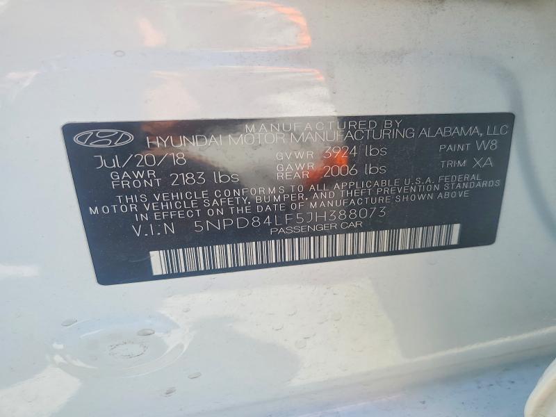 Auction sale of the 2018 Hyundai Elantra, vin: 5NPD84LF5JH388073, lot number: 51542756