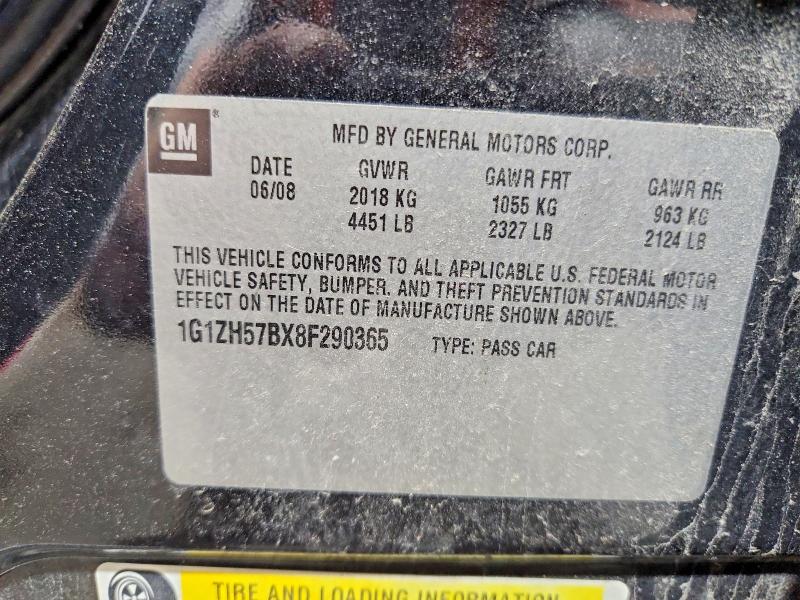 54252006 :رقم المزاد ، 1G1ZH57BX8F290365 vin ، 2008 Chevrolet Malibu مزاد بيع