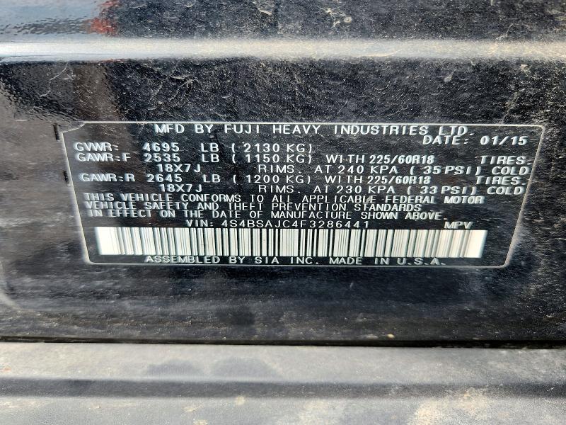 53396426 :رقم المزاد ، 4S4BSAJC4F3286441 vin ، 2015 Subaru Outback مزاد بيع
