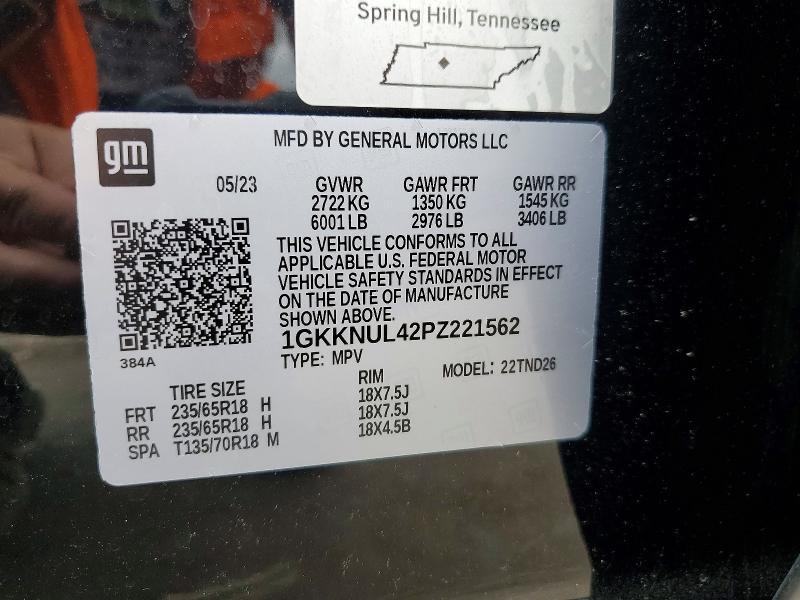Продажа на аукционе авто 2023 Gmc Acadia, vin: 1GKKNUL42PZ221562, номер лота: 54430456