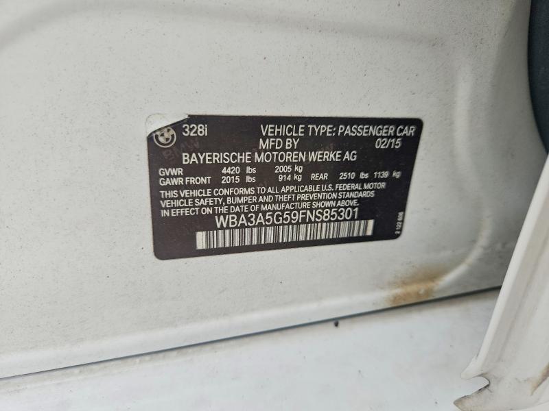 Продажа на аукционе авто 2015 Bmw 328, vin: WBA3A5G59FNS85301, номер лота: 52378236