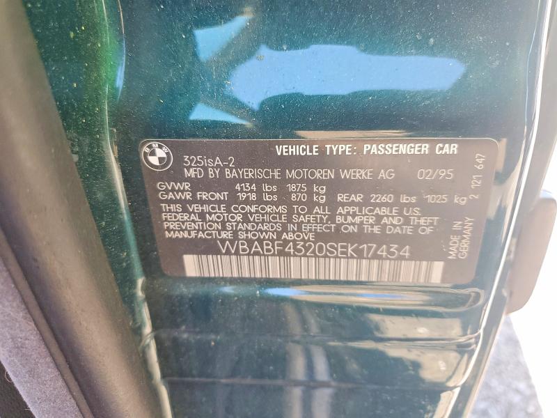 Продажа на аукционе авто 1995 Bmw 325, vin: WBABF4320SEK17434, номер лота: 52182436