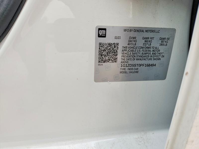 2023 Chevrolet Malibu მანქანა იყიდება აუქციონზე, vin: 1G1ZD5ST0PF168494, აუქციონის ნომერი: 53325046