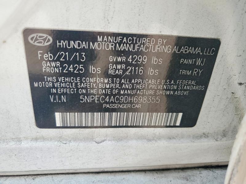 Продаж на аукціоні авто 2013 Hyundai Sonata, vin: 5NPEC4AC9DH698355, номер лоту: 55245866