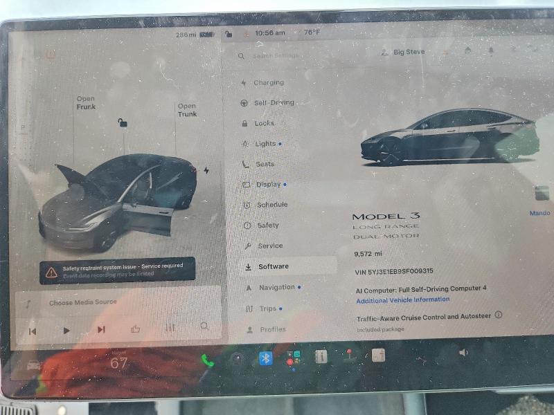 Продаж на аукціоні авто 2025 Tesla Model 3, vin: 5YJ3E1EB9SF009315, номер лоту: 55041096