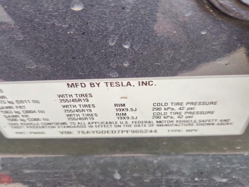 Продаж на аукціоні авто 2023 Tesla Model Y, vin: 7SAYGDED7PF965244, номер лоту: 53905946